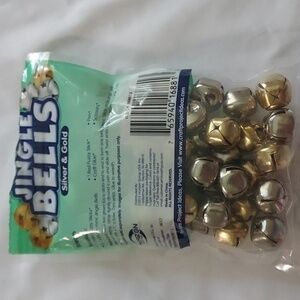 JINGLE bells Silver and Gold Cloches Bells 44  Count Christmas Crafting missed 1